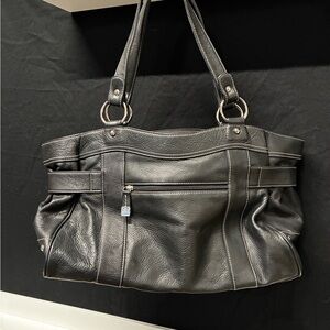 Soprano Dark Leather Shoulder Bag
